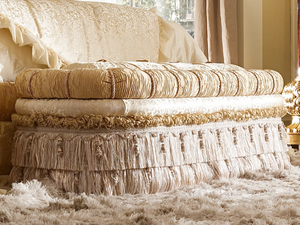 GRAND ROYAL - Upholstered storage fabric bench - Bench by A.R. Arredamenti