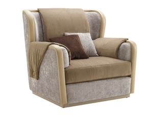 OLIVER - Fabric armchair with armrests - Armchair by A.R. Arredamenti
