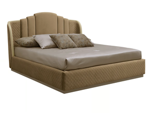 OLIVER - Fabric bed with upholstered headboard - Bed frame by A.R. Arredamenti