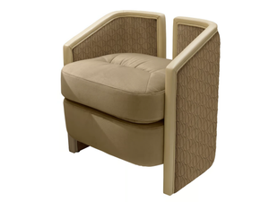 OLIVER - Leather easy chair - Armchair by A.R. Arredamenti