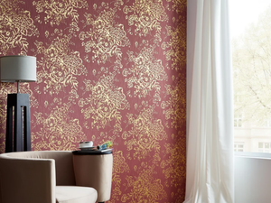 306571 - 306577 - Textile effect wallpaper with floral pattern - Wallpaper by Architects Paper