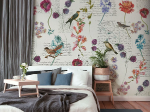 BIRD POESIE - Washable nonwoven wallpaper - Wallpaper by Architects Paper