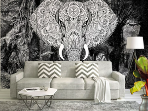 ELEPHANT HEAD - Washable nonwoven wallpaper - Wallpaper by Architects Paper