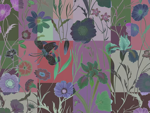 FLORAL PATCH - Digital printing wallpaper with floral pattern - Wallpaper by Architects Paper