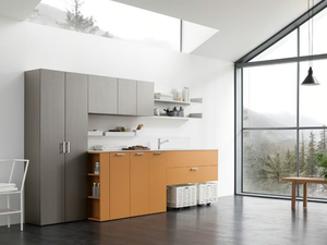 I_WASH - COMPOSITION 09 - Wooden laundry room cabinet - Washbasin cabinet by Arcom