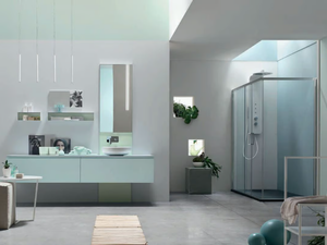 SOUL - COMPOSITION 10 - Lacquered single vanity unit - Washbasin cabinet by Arcom
