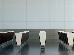 CONCRETECH - MDF perforated panel modules with concrete surface - Screens by Ares Line