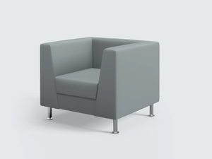 NAXOS - Upholstered leather armchair with armrests - Armchair by Ares Line