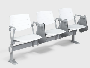 ZERO9 CONTRACT - Beam seating with writing tablet with tip-up seats - Desk by Ares Line