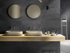 BASALTO NERO ACTIVE - Indoor porcelain stoneware wall tiles with stone effect - Wall tile-stone-brick by ARIOSTEA