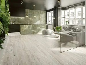 LEGNI HIGH-TECH - ROVERE GESSO - Porcelain stoneware wall/floor slabs with wood effect - Wall tile-stone-brick by ARIOSTEA