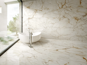 ULTRA MARMI - CALACATTA MACCHIA VECCHIA - Porcelain stoneware wall/floor tiles with marble effect - Wall tile-stone-brick by ARIOSTEA