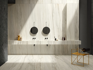 ULTRA MARMI - CREMO DELICATO - Porcelain stoneware wall/floor slabs with marble effect - Wall tile-stone-brick by ARIOSTEA