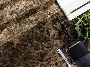 ULTRA MARMI - DARK EMPERADOR - Porcelain stoneware wall/floor slabs with marble effect - Wall tile-stone-brick by ARIOSTEA