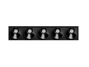 BLACK FOSTER ASYMMETRIC TRIMLESS 5 - Recessed LED multiple aluminium spotlight - Functional light by Arkoslight