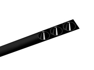 BLACK FOSTER CUSTOM ASYMMETRIC - Ceiling mounted aluminium linear lighting profile for downlights - Ceiling lamp by Arkoslight