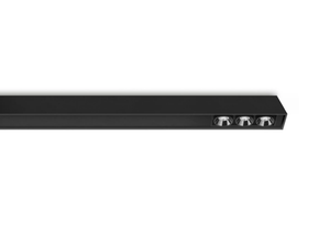 BLACK FOSTER MICRO CUSTOM SURFACE 3 - Ceiling mounted linear lighting profile for downlights - Ceiling lamp by Arkoslight