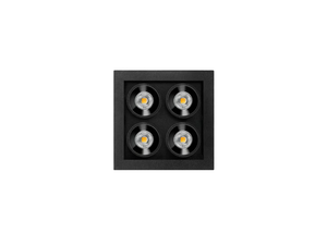 BLACK FOSTER MICRO RECESSED 2X2 - Recessed LED multiple aluminium spotlight - Functional light by Arkoslight