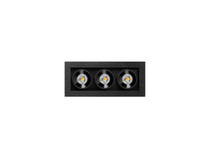 BLACK FOSTER MICRO RECESSED 3 - Recessed LED multiple aluminium spotlight - Functional light by Arkoslight