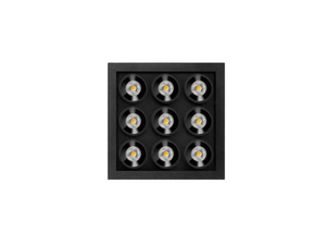 BLACK FOSTER MICRO RECESSED 3X3 - Recessed LED multiple aluminium spotlight - Functional light by Arkoslight
