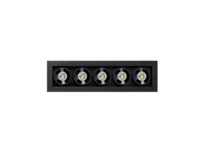 BLACK FOSTER MICRO RECESSED 5 - Recessed LED multiple aluminium spotlight - Functional light by Arkoslight