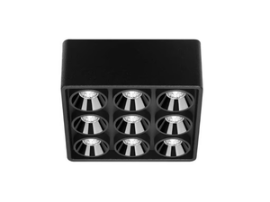BLACK FOSTER MICRO SURFACE 3X3 - LED multiple aluminium spotlight - Functional light by Arkoslight