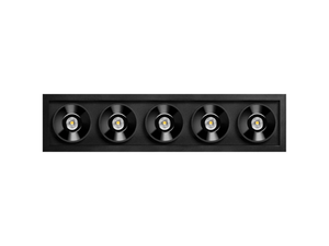 BLACK FOSTER RECESSED 5 - Recessed LED multiple aluminium spotlight - Functional light by Arkoslight