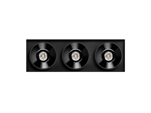 BLACK FOSTER TRIMLESS 3 - Recessed LED multiple aluminium spotlight - Functional light by Arkoslight