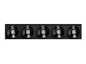 BLACK FOSTER TRIMLESS 5 - Recessed LED multiple aluminium spotlight - Functional light by Arkoslight