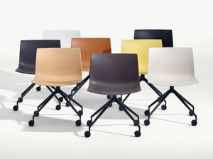 CATIFA 53 - NEW EDITION - Polypropylene chair with castors - Chair by Arper