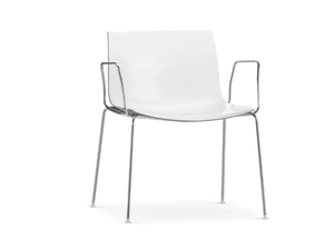 CATIFA 53 - Stackable chair with armrests - Chair by Arper