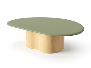 GHIA TOTEM - Low oval MDF coffee table - Coffee table by Arper