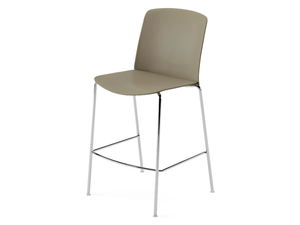 MIXU - Polypropylene and plywood stackable stool - Stool by Arper