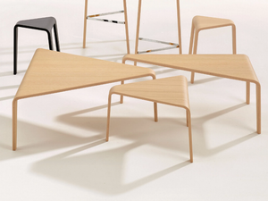 PLY - Oak coffee table - Coffee table by Arper