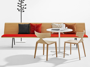 ZINTA EATING - Modular multi-layer wood bench - Bench by Arper