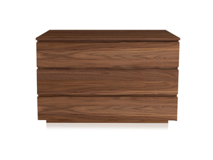 LEONARDO L325 - Walnut chest of drawers with integrated handles - drawer by Arte Brotto