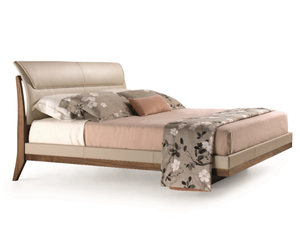 LEONARDO L974N - Upholstered leather bed - Bed frame by Arte Brotto