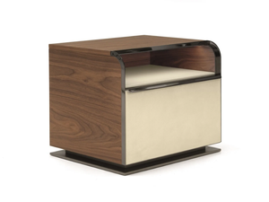 PRINCIPE MP.120/G - Walnut bedside table with built-in lights - Side table by Arte Brotto