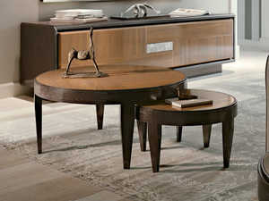 SEGRETI S1090 - Round wooden coffee table - Coffee table by Arte Brotto