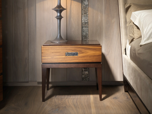 SEGRETI S195/P - Rectangular wooden bedside table - Side table by Arte Brotto