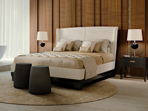 SEGRETI S993 - Upholstered double bed with high headboard - Bed frame by Arte Brotto