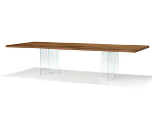 VERO COMPACT - T GLASS - Rectangular solid wood table - Table by Arte Brotto