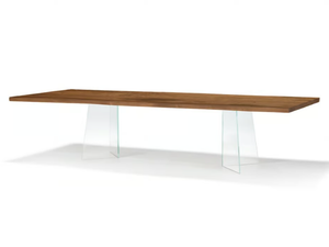 VERO COMPACT - V GLASS - Rectangular solid wood table - Table by Arte Brotto