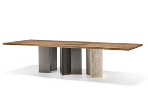 VERO - ESA MIX - Rectangular solid wood table - Table by Arte Brotto