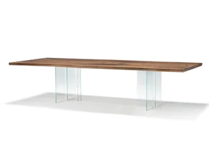 VERO - T GLASS - Rectangular solid wood table - Table by Arte Brotto