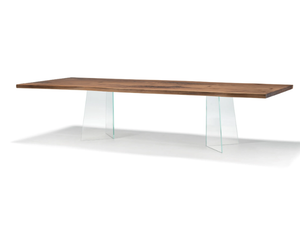 VERO - V GLASS - Rectangular solid wood table - Table by Arte Brotto