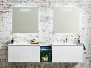 DOMINO 44 - Sectional crystal vanity unit with drawers - Washbasin cabinet by ARTELINEA