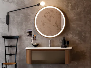 INCANTO - Wall-mounted walnut vanity unit with drawers - Washbasin cabinet by ARTELINEA