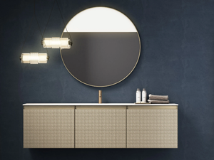 +SKIN - Wall-mounted sectional Laminam® vanity unit - Washbasin cabinet by ARTELINEA