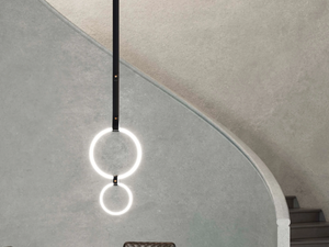 ULAOP - Plexiglass pendant lamp with leather details - Ceiling lamp by ARTELINEA